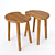 Zara Home Wooden Palette Stool 3D model small image 3