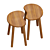 Zara Home Wooden Palette Stool 3D model small image 8