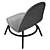 Bowler-Inspired Armchair: Sleek & Stylish 3D model small image 3