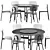 Modern Dining Set: Notes and Tata Young 3D model small image 1