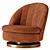 Milo Baughman Swivel Lounge: Mid-Century Modern Chic 3D model small image 4