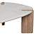 Organic Shape Coffee Table, Elegant Design 3D model small image 2