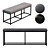 Industrial-style Upholstered Bench - Hiba 3D model small image 2