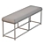 Industrial-style Upholstered Bench - Hiba 3D model small image 4