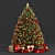 Holiday Joy: Golden & Red Christmas Tree 3D model small image 1