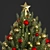 Holiday Joy: Golden & Red Christmas Tree 3D model small image 3