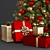 Holiday Joy: Golden & Red Christmas Tree 3D model small image 6