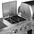 Ultimate Outdoor Kitchen: Sink, Gas, Grill, Cabinet & Cooler 3D model small image 2