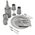 Elegant Stone Dinnerware Set 3D model small image 5