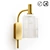 Brass and Fluted Glass Wall Lamp 3D model small image 1