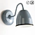 Aubry Gaspard Blue Metal Wall Lamp 3D model small image 4