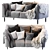 BLAZE 3-Seater Sofa: Contemporary Design for Modern Living 3D model small image 1