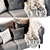 BLAZE 3-Seater Sofa: Contemporary Design for Modern Living 3D model small image 3