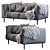 BLAZE 3-Seater Sofa: Contemporary Design for Modern Living 3D model small image 7