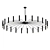 Modern LED Chandelier Luminaire 3D model small image 1