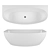 Elegant Oval Freestanding Bathtub 3D model small image 1