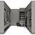 Modern Classic P-Shaped Wardrobe 3D model small image 4