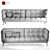 Modern Upholstered Husk Sofa 3D model small image 2