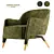 Sleek Fabric Armchair: Molteni & CD151.4 3D model small image 1