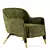 Sleek Fabric Armchair: Molteni & CD151.4 3D model small image 3