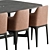 Poliform Concord Table & Grace Chair Dinning Set 3D model small image 3