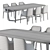 Poliform Concord Table & Grace Chair Dinning Set 3D model small image 4