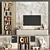 Modern TV Wall Unit with Lighting 3D model small image 1