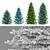 Evergreen Spruce Tree Set 3D model small image 3