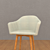 Elegant Dining Armchair 3D model small image 1