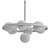 Courcelette Chrome Chandelier: Elegant Seven-Light Fixture 3D model small image 2