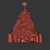  Festive Christmas Tree with Ornaments & Tiger Toy 3D model small image 3
