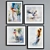 Modern Watercolor Woman Picture Frame Set 3D model small image 2