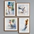 Modern Watercolor Woman Picture Frame Set 3D model small image 4