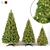 3D Christmas Tree with Lights 3D model small image 1