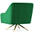 Elegant Paloma Velvet Swivel Chair 3D model small image 4