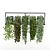 Rustic Concrete Pot: Indoor Plants on Metal Shelf 3D model small image 3