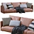 Sleek Leather Sofa: Ultimate Comfort & Style 3D model small image 3