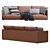 Sleek Leather Sofa: Ultimate Comfort & Style 3D model small image 7