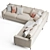 Sleek Sloan Corner Sofa: Modern Comfort for Your Home 3D model small image 3