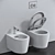 Title: TOTO Wall-Hung Toilet and Bidet 3D model small image 7