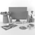 Modern Workplace Decor Set 3D model small image 5