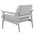 Stylish Mid-Century Upholstered Chair 3D model small image 4