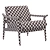 Stylish Mid-Century Upholstered Chair 3D model small image 6