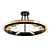 Industrial Loft Chandelier with Concentric Rings 3D model small image 1