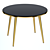 Luxore Round Tempered Glass Dining Table 3D model small image 1