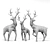 Elegant Deer Origami Sculpture 3D model small image 3