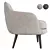 Sum Black Flax Armchair 3D model small image 5