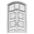 Classic Max 3D Door: 1800mm H-3350mm 3D model small image 5