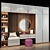 Sleek Hallway Storage Set 3D model small image 3