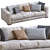 Sleek Arthur Sofa by Jesse 3D model small image 3